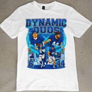 Jaxson Dart & Cam Skattebo Dynamic Duos T-Shirt New York Giants Football Graphic